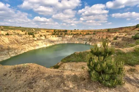 Open mine pit Stock Photos