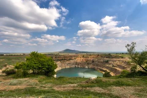 Open mine pit Stock Photos