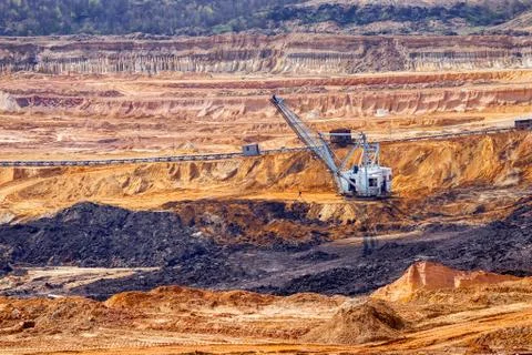Open mining pit Stock Photos