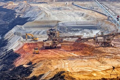 Open mining pit Stock Photos
