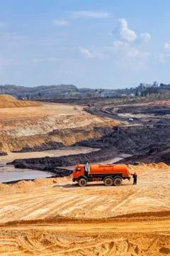 Open mining pit Stock Photos