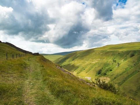 Open moorland with shadows Stock Photos