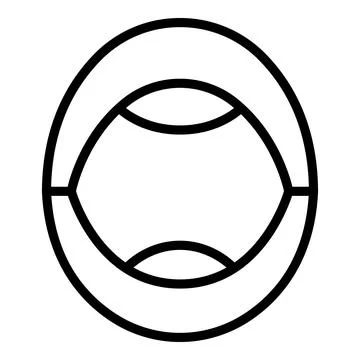 Open mouth icon outline vector. Talking face Stock Illustration
