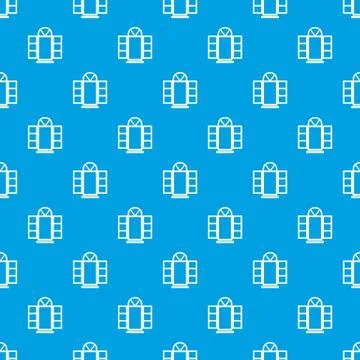 Open narrow window frame pattern vector seamless blue Ilustración de archivo