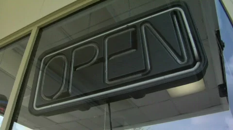 Open neon sign Stock-Footage 845243