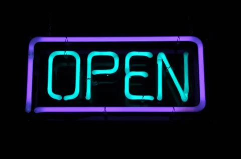 Open neon sign Stock Illustration