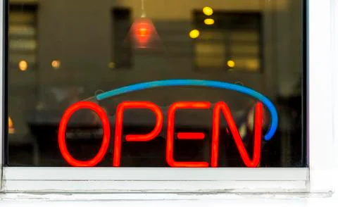 Open neon sign Stock Illustration