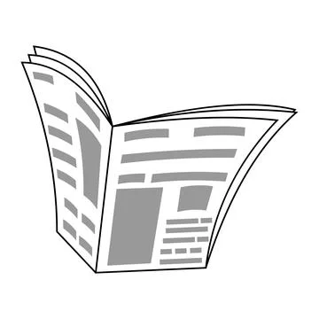 Open Newspaper Vector Illustration Stock Illustration