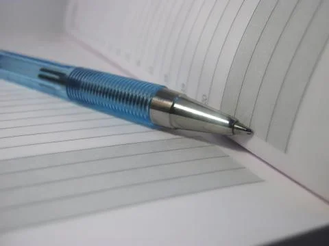 Open note book with lined pages free date space  Stock Photos