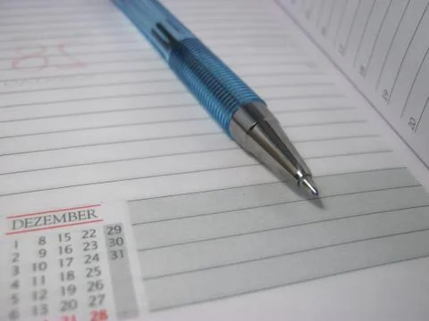 Open note book with lined pages free date space  写真素材