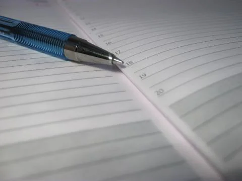 Open note book with lined pages free date space  Photos