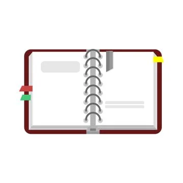 Open Notebook Binder Illustration Stock Illustration