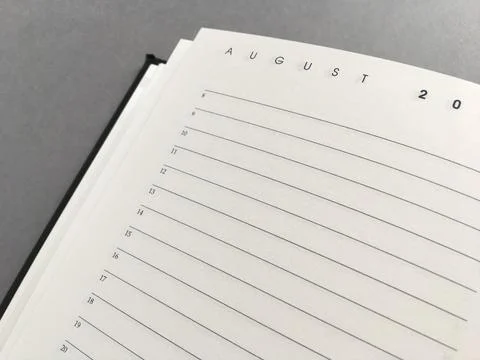 An open notebook with blank pages Stock Photos
