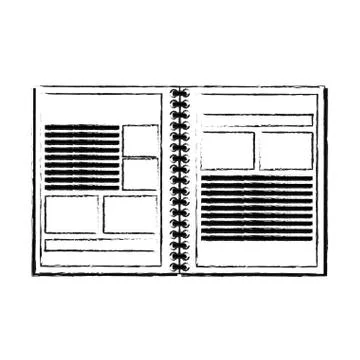 Open notebook with documents icon image Stock Illustration