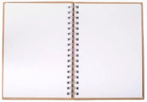 Open notebook with empty pages Stock Photos