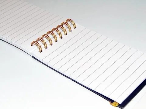 Open notebook with empty pages Fotos de archivo