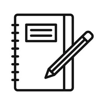 Open Notebook Icon Ideal for Journaling and Note-Taking Stockillustratie