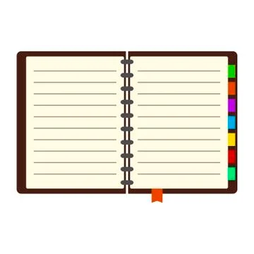 Open Notebook icon isolated on white background, Vector illustration 스톡 일러스트