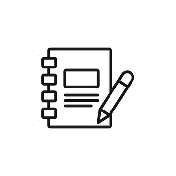 Open Notebook Icon Perfect for Note-Taking and Journals Stockillustratie