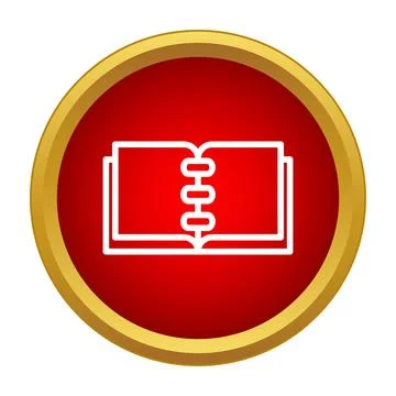 Open notebook icon representing education, learning and study Illustrazione stock