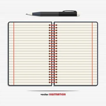 Open notebook Stock Illustration
