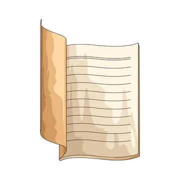 Open notebook illustration Stock Illustration