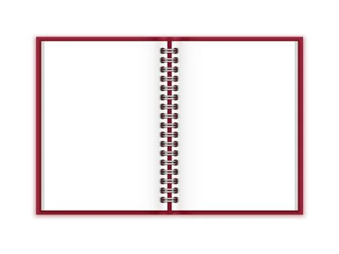 Open notebook isolated on white background vector Stock Illustration