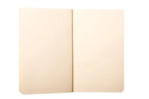 Open notebook isolated on white Stock Photos