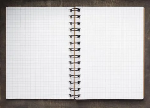 Open notebook or book with empty pages Stock Photos