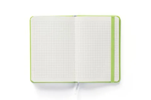 Open notebook or book on white background Stock Photos