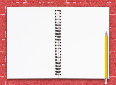 Open Notebook Page Foto stock