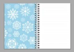 Realistic notebook. Blank closed spiral binder white copybook