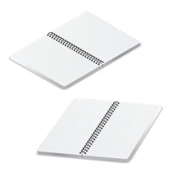 Open notebook template with a square grid. Stock Illustration
