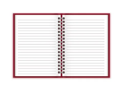 Open notebook vector Stock Illustration