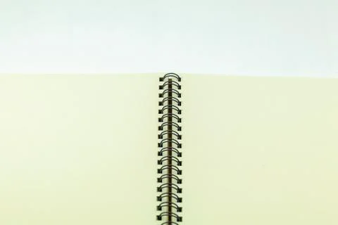 Open notebook on white background Stock Photos