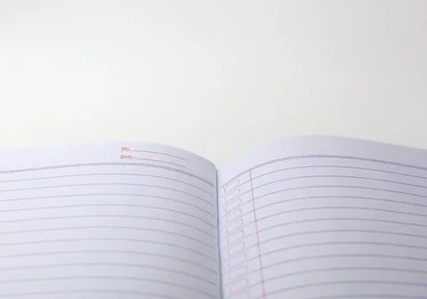 Open notebooks isolated on white background Foto stock