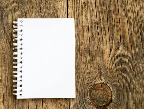 Open notepad with a clean white page Stock Photos