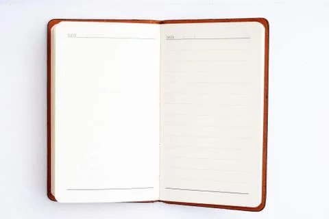 Open notepad isolated Stock Photos