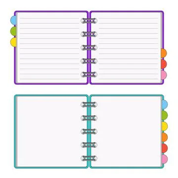 Open notepad for notes. Subject in the office, at home. Vector illustration i Illustrazione stock
