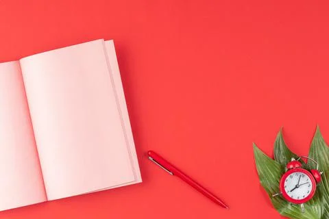 Open notepad, office desktop concept. Foto stock