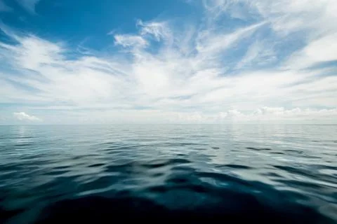 Open ocean and cloudy sky Foto stock