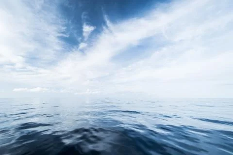 Open ocean and cloudy sky Foto stock