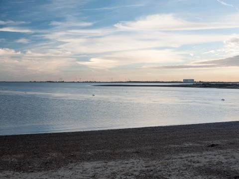 Open ocean space beach outside sun set sky surface landscape Stock Photos