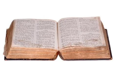 Open old bible Stock Photos