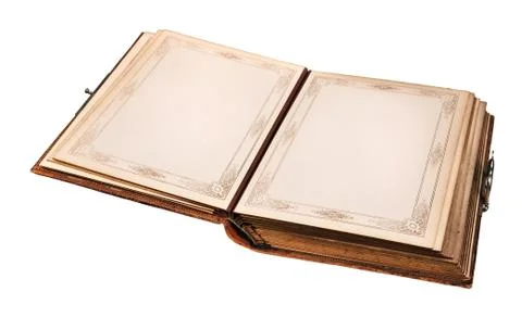 Open old book Stock Photos