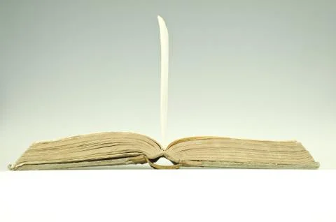 Open old book Stock Photos