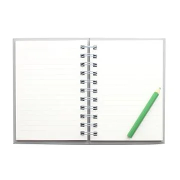 Open old book on white background Stock Photos