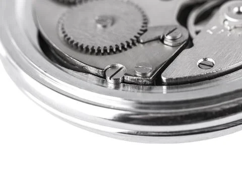 The open old mechanical watch Stock Photos