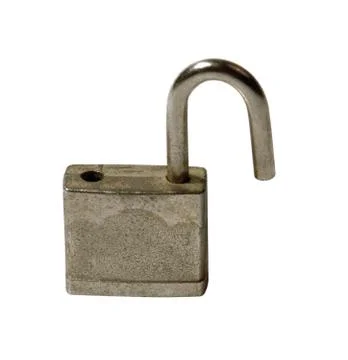 Open old padlock Stock Photos