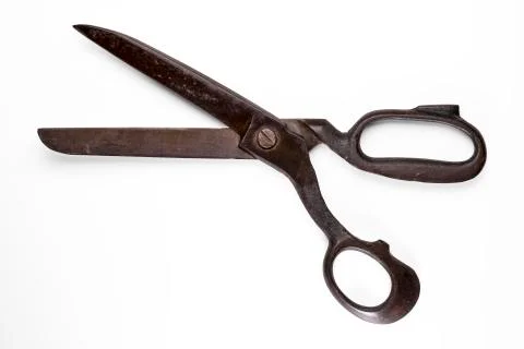 Open Old Rusty Scissors Foto stock